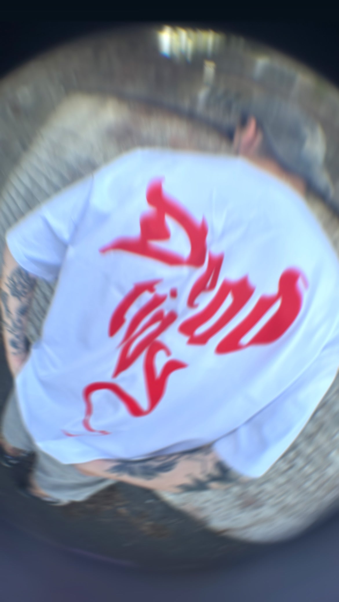 Devil Logo in White & Red