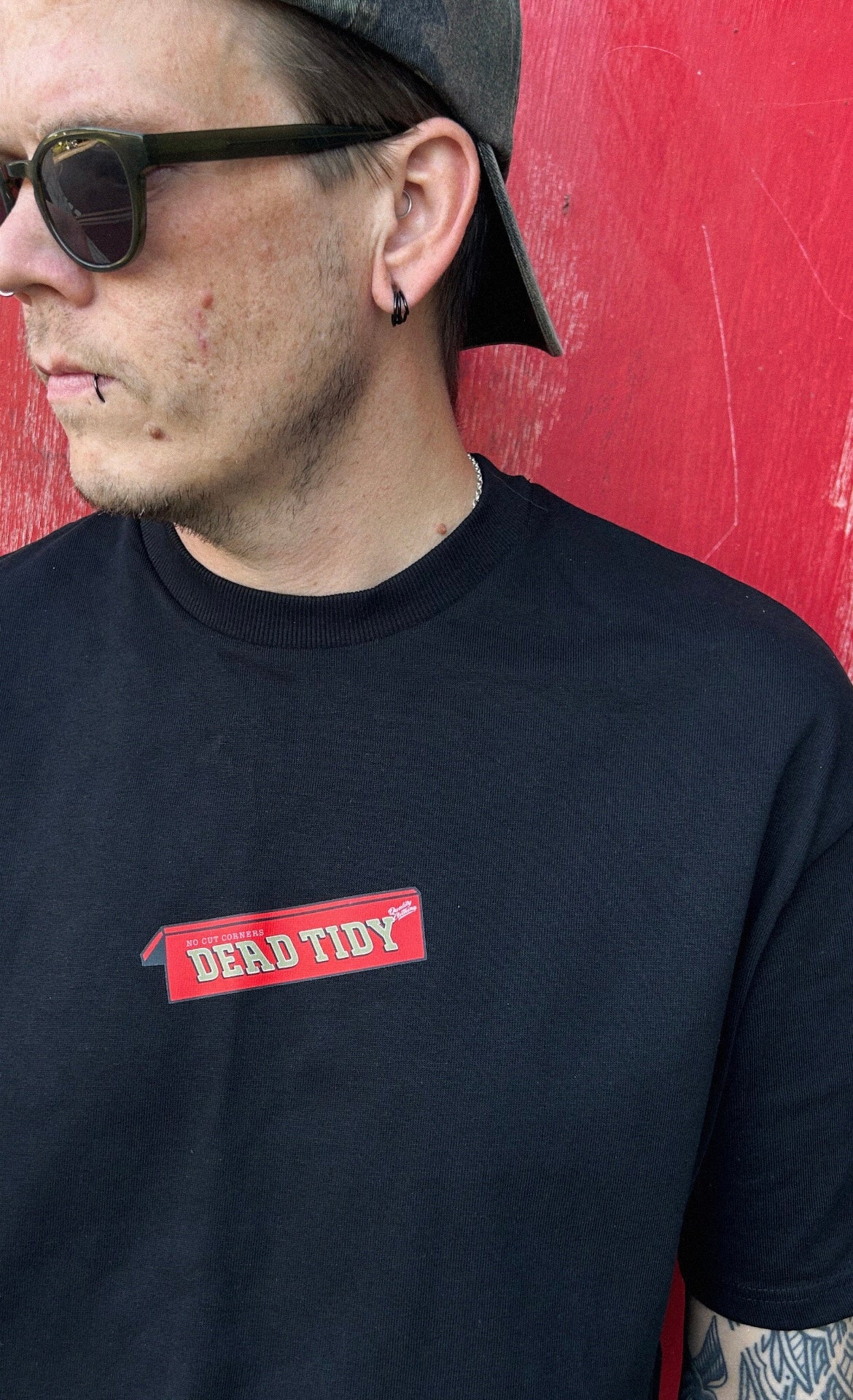No Cut Corners Tee in Red