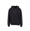 Devil Logo Embroidered Hoodie Grey