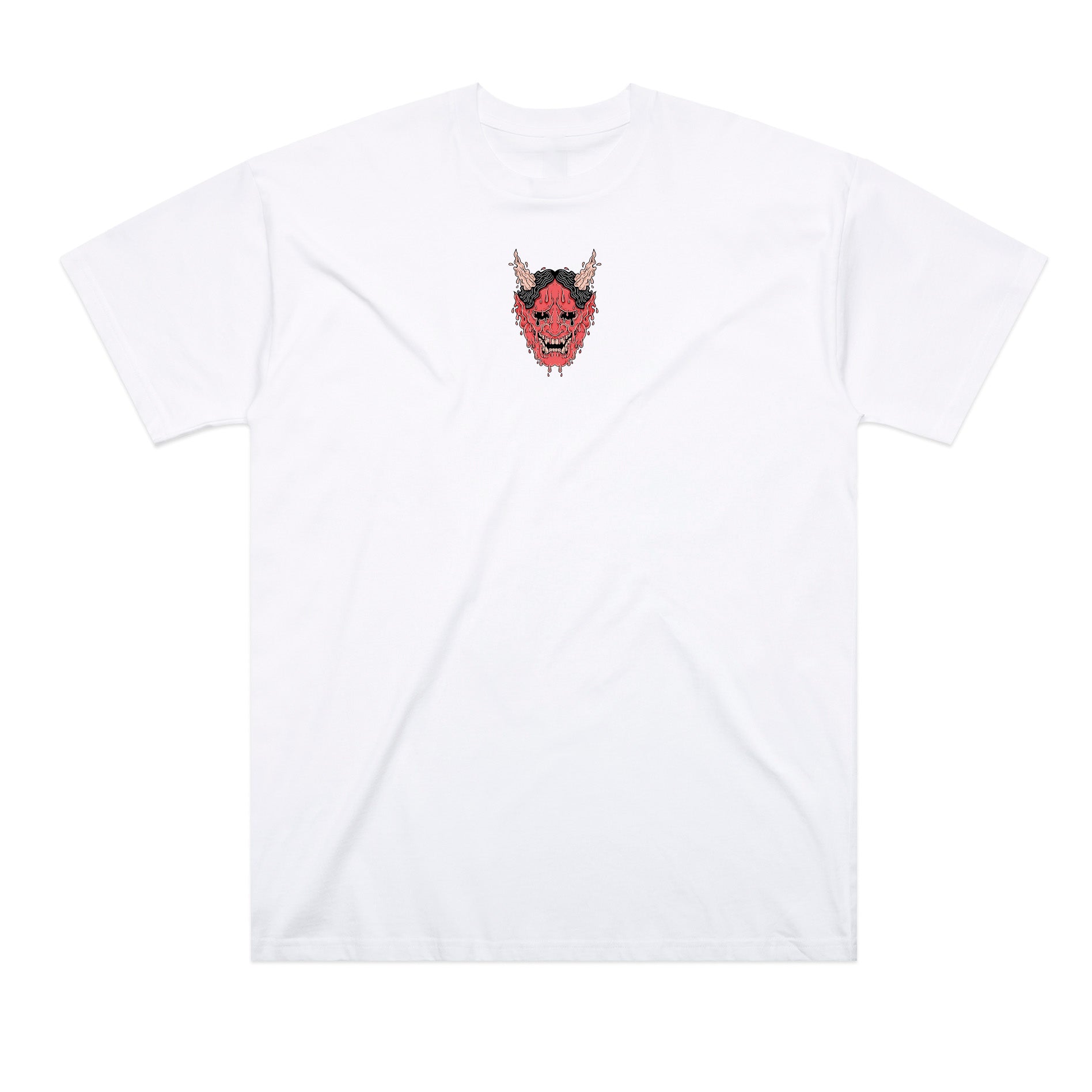 White Melty Oni Mask T-shirt