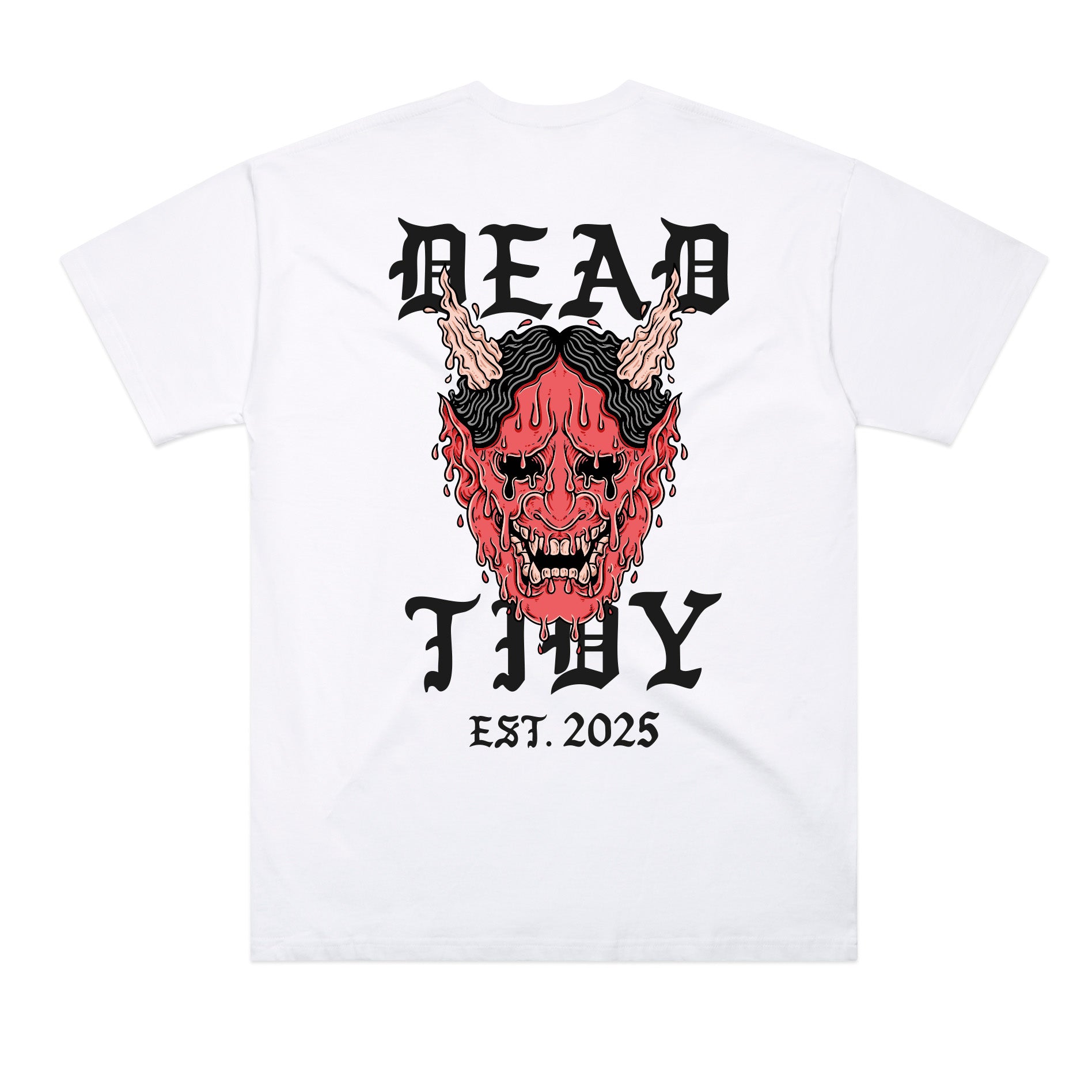 White Melty Oni Mask T-shirt