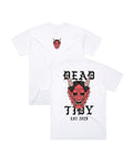 White Melty Oni Mask T-shirt