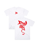 Devil Logo in White & Red